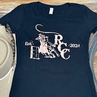 Ladies black barrel T