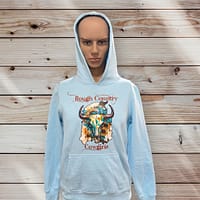 Blue cow skull hoodie - Image 3