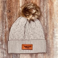 Oatmeal pom pom toque