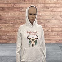 Grey cow skull hoodie - Image 3