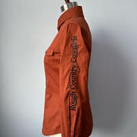 Ladies burnt orange long sleeve western shirt - Image 3