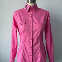 Ladies pink long sleeve western shirt