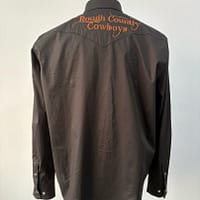 Men's black long sleeve western shirt - Image 2