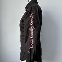 Ladies black long sleeve western shirt - Image 3