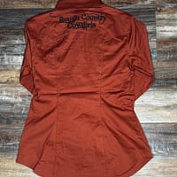Ladies burnt orange long sleeve western shirt - Image 6