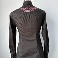 Ladies black long sleeve western shirt - Image 2